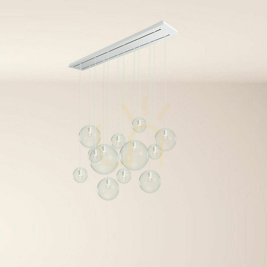 Kijelző Csillár s.luce Orb 12 izzós aranysárga üveg-fém étkezői lámpa, 2 sor Csillár s.luce Orb 12 izzós aranysárga üveg-fém étkezői lámpa, 2 sor