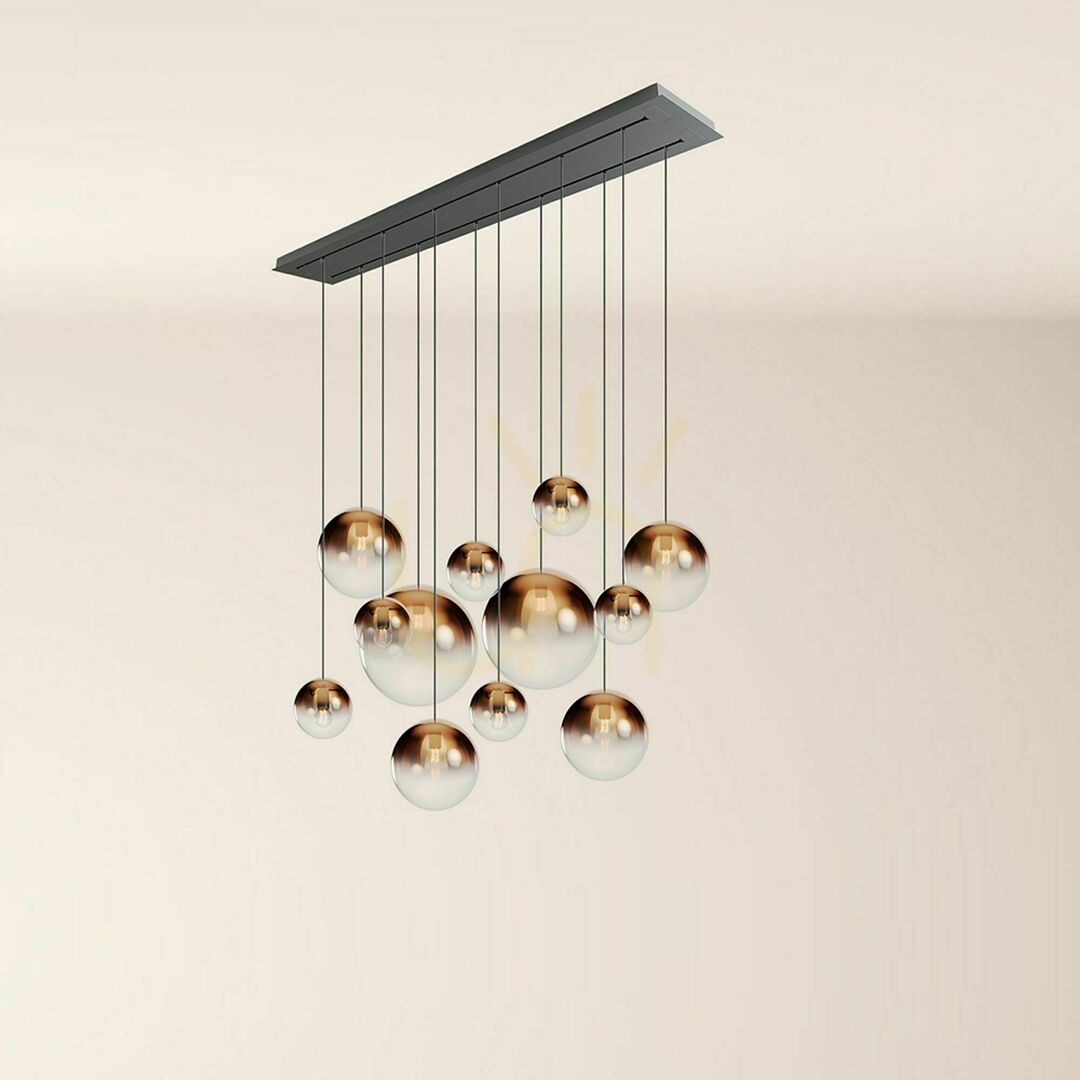 Előadás Csillár s.luce Orb 12 izzós aranysárga üveg, modern étkezői lámpa Csillár s.luce Orb 12 izzós aranysárga üveg, modern étkezői lámpa