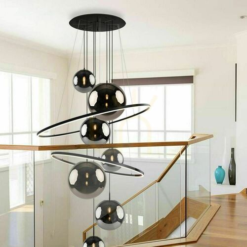 Jelölje be Függesztett lámpa s.luce Modular fekete fém 60 cm 16 pontos kerek modern