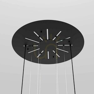 Lámpaburkolat s.luce Modular fekete fém 120 cm kerek módulos mennyezeti burkolat small 6