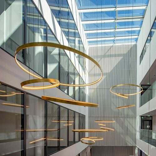 Jelölje be s.luce Ring LED függesztett csillár 80 cm ezüst, dimmelhető, 4000K