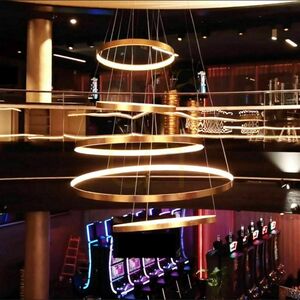 Csillár s.luce Ring LED függesztett lámpa fekete 120 cm, dimmelhető small 2