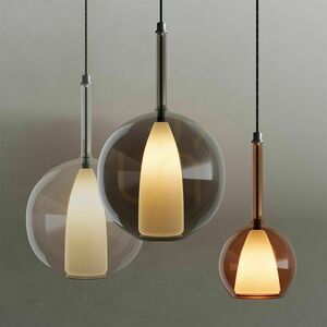 Függőlámpa s.luce Belluna barna üveg-fém E14 14 cm modern 0 Függőlámpa s.luce Belluna barna üveg-fém E14 14 cm modern small 0