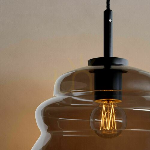 Jelölje be Csillár s.luce Echos füstös üveg E27 Ø18 cm modern függeszték