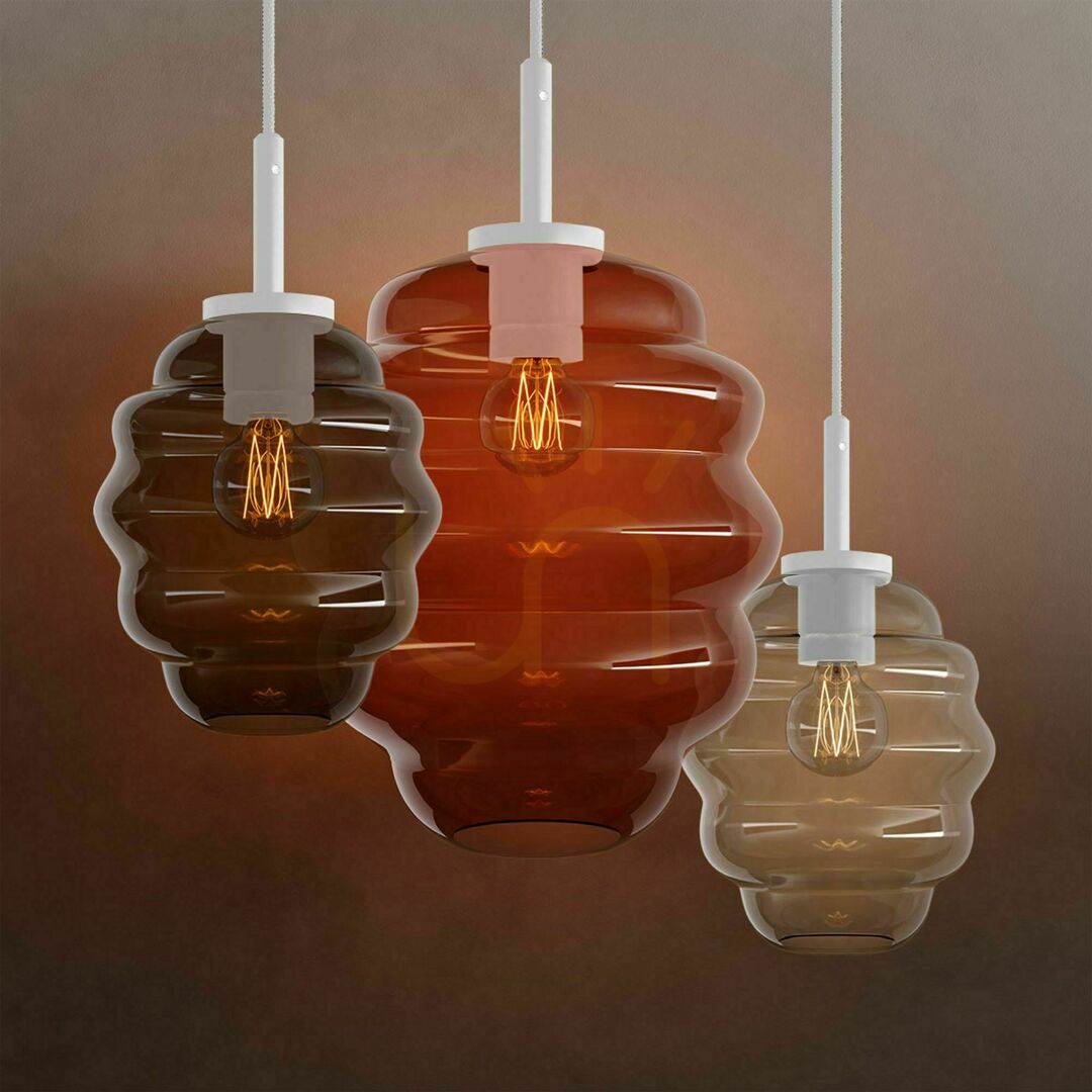 Kilátás Echos s.luce füstös üveg függőlámpa 18 cm E27 dimmelhető Echos s.luce füstös üveg függőlámpa 18 cm E27 dimmelhető