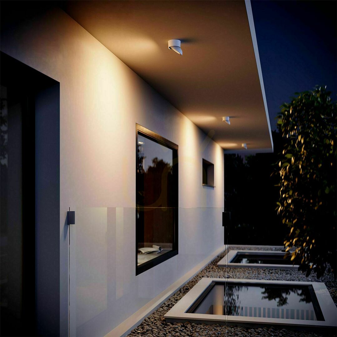 Előnézet Kültéri mennyezeti lámpa s.luce Santa Out LED fekete IP65 Ø13 cm Kültéri mennyezeti lámpa s.luce Santa Out LED fekete IP65 Ø13 cm