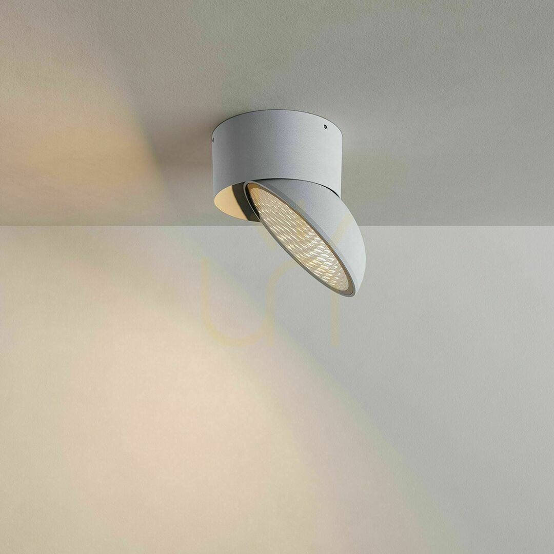 Kilátás Kültéri mennyezeti lámpa s.luce Santa LED fehér IP65 13 cm forgatható Kültéri mennyezeti lámpa s.luce Santa LED fehér IP65 13 cm forgatható