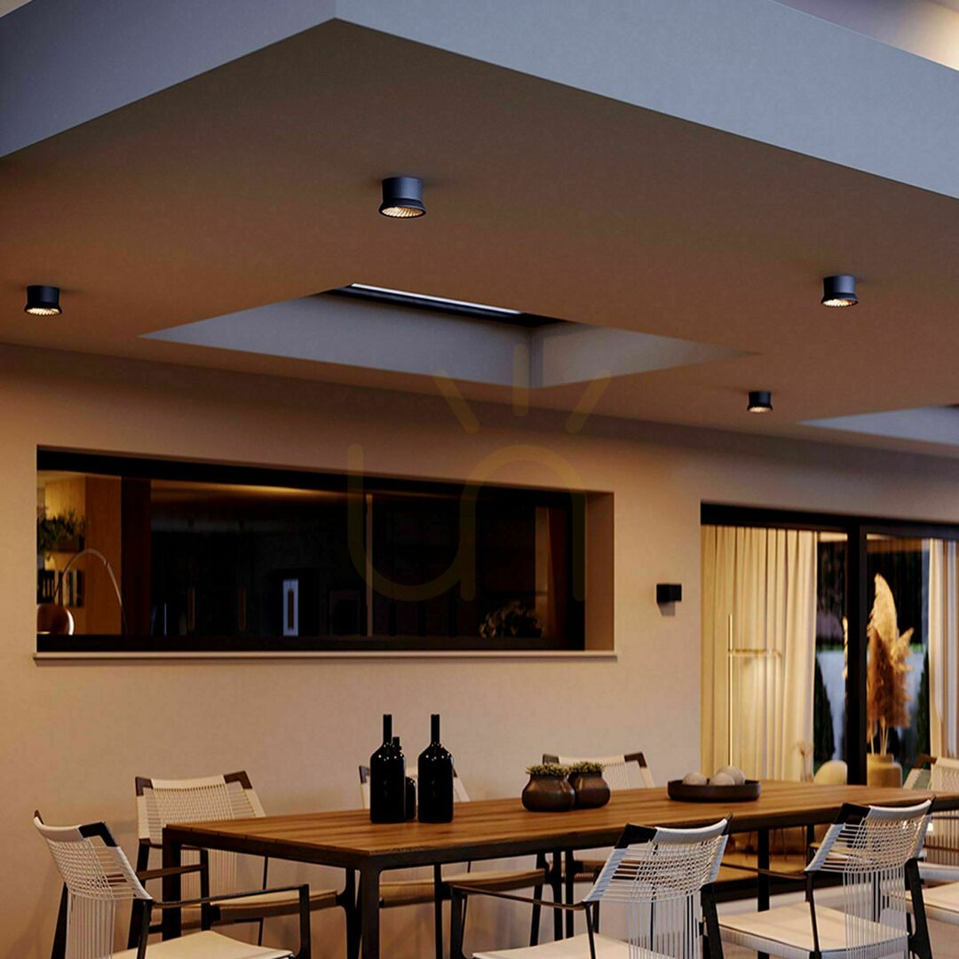 Kijelző Kültéri mennyezeti lámpa s.luce Santa LED fehér IP65 13 cm forgatható Kültéri mennyezeti lámpa s.luce Santa LED fehér IP65 13 cm forgatható