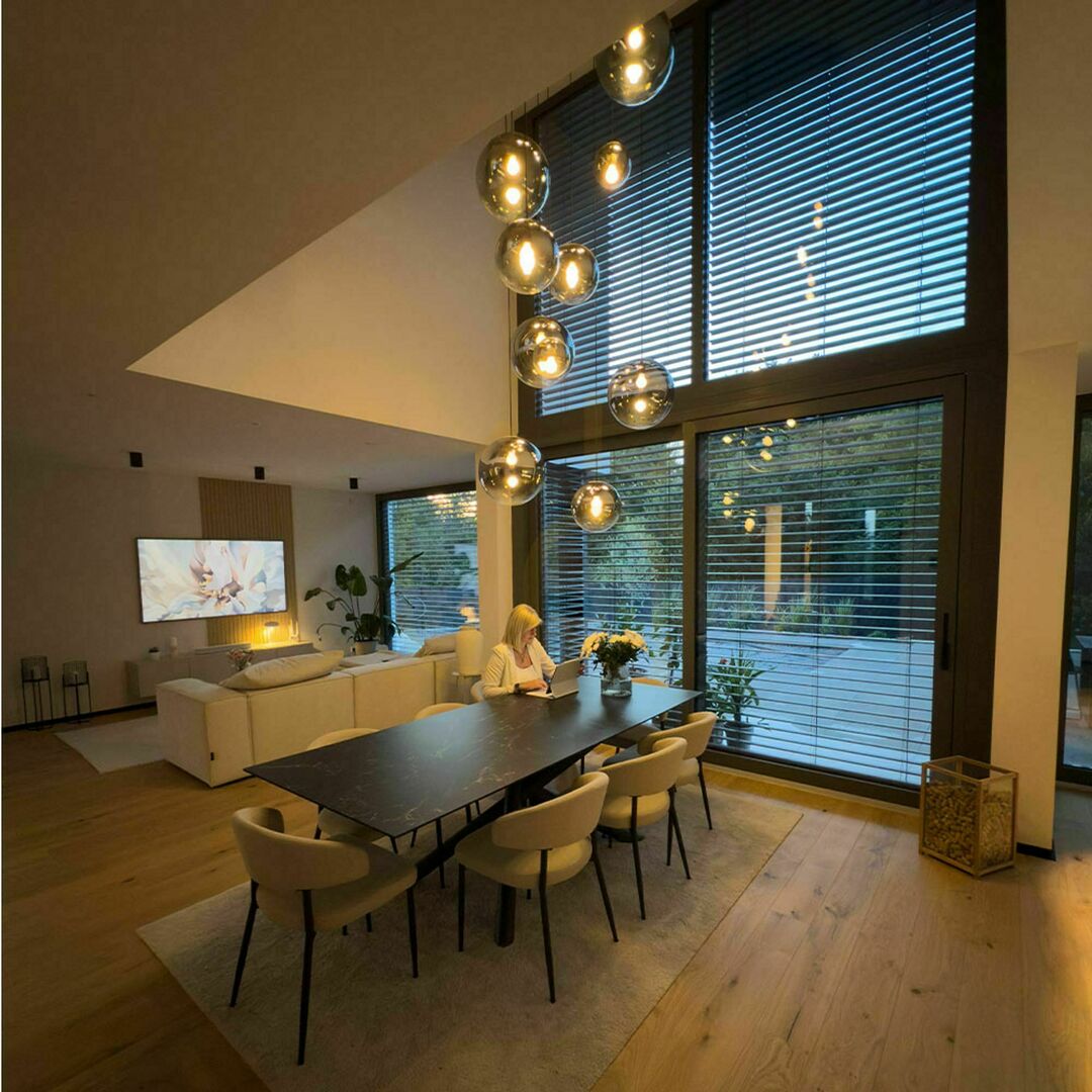 Előadás Csillár s.luce Orb üveggömb barna 40 cm E27 dimmelhető Csillár s.luce Orb üveggömb barna 40 cm E27 dimmelhető