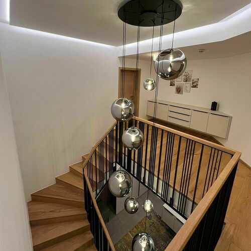 Jelölje be Csillár s.luce Orb üveggömb barna 40 cm E27 dimmelhető