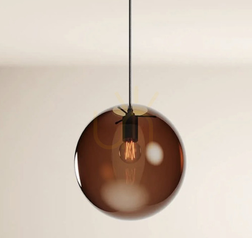 Jelölje be s.luce Orb függőlámpa, barna üveggömb 30 cm, 5 m függesztés, E27