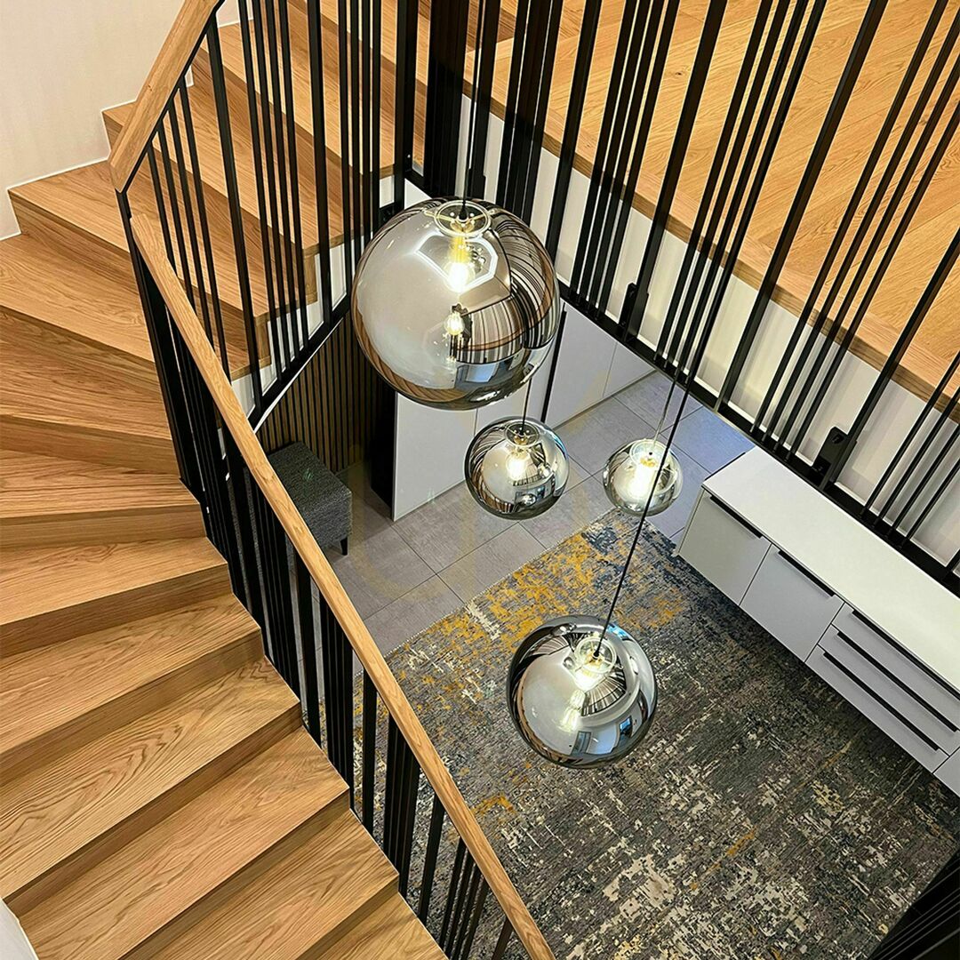 Előnézet Csillár s.luce Orb füstös üveg, fém, 50 cm, E27, dimmelhető Csillár s.luce Orb füstös üveg, fém, 50 cm, E27, dimmelhető