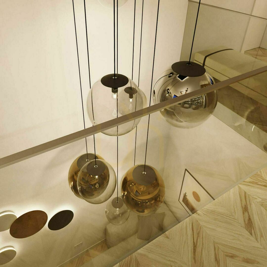 Kilátás Függőlámpa s.luce Orb üveggömb aranysárga 30 cm E27 modern Függőlámpa s.luce Orb üveggömb aranysárga 30 cm E27 modern