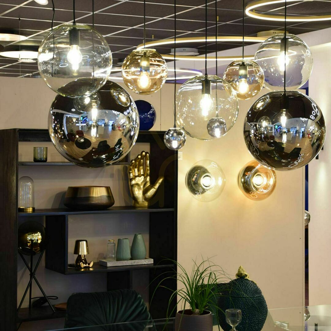 Előnézet Függőlámpa s.luce Orb üveggömb barna 50 cm E27 dimmelhető Függőlámpa s.luce Orb üveggömb barna 50 cm E27 dimmelhető