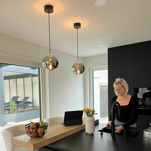 Függőlámpa s.luce Orb üveggömb fehér 20 cm E27 150 cm small 5
