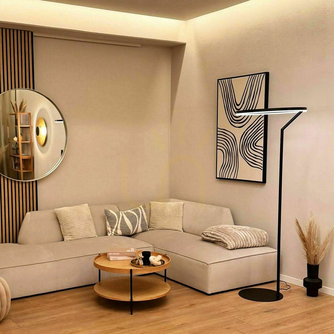 Előadás s.luce Ring LED állólámpa Ø 60 cm aranysárga érintéses dimmerrel s.luce Ring LED állólámpa Ø 60 cm aranysárga érintéses dimmerrel