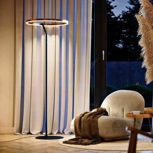 Jelölje be s.luce Ring LED állólámpa Ø 60 cm ezüst érintésvezérelt dimmerrel