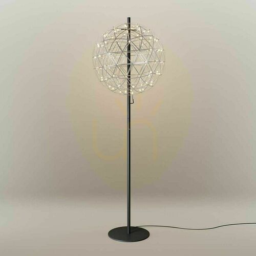 Jelölje be s.luce Atom LED állólámpa fekete fém Ø 70 cm, 208 cm, érintéses fényerőszabályzó