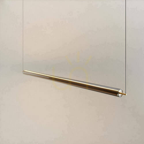 Jelölje be s.luce Ranya 190243 LED függőlámpa, aranyszínű, füstszínű üveg, 160 cm, távirányítóval