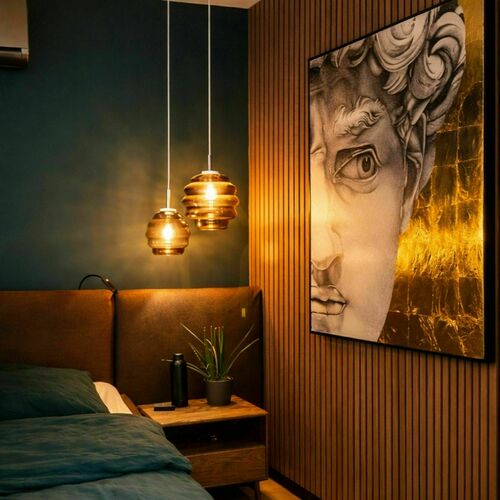 Jelölje be Függőlámpa s.luce Echos füstös üveg E27 25 cm modern
