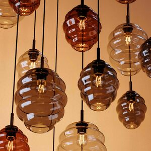 Függőlámpa s.luce Echos üveg barna E27 modern 18 cm 13 Függőlámpa s.luce Echos üveg barna E27 modern 18 cm small 13