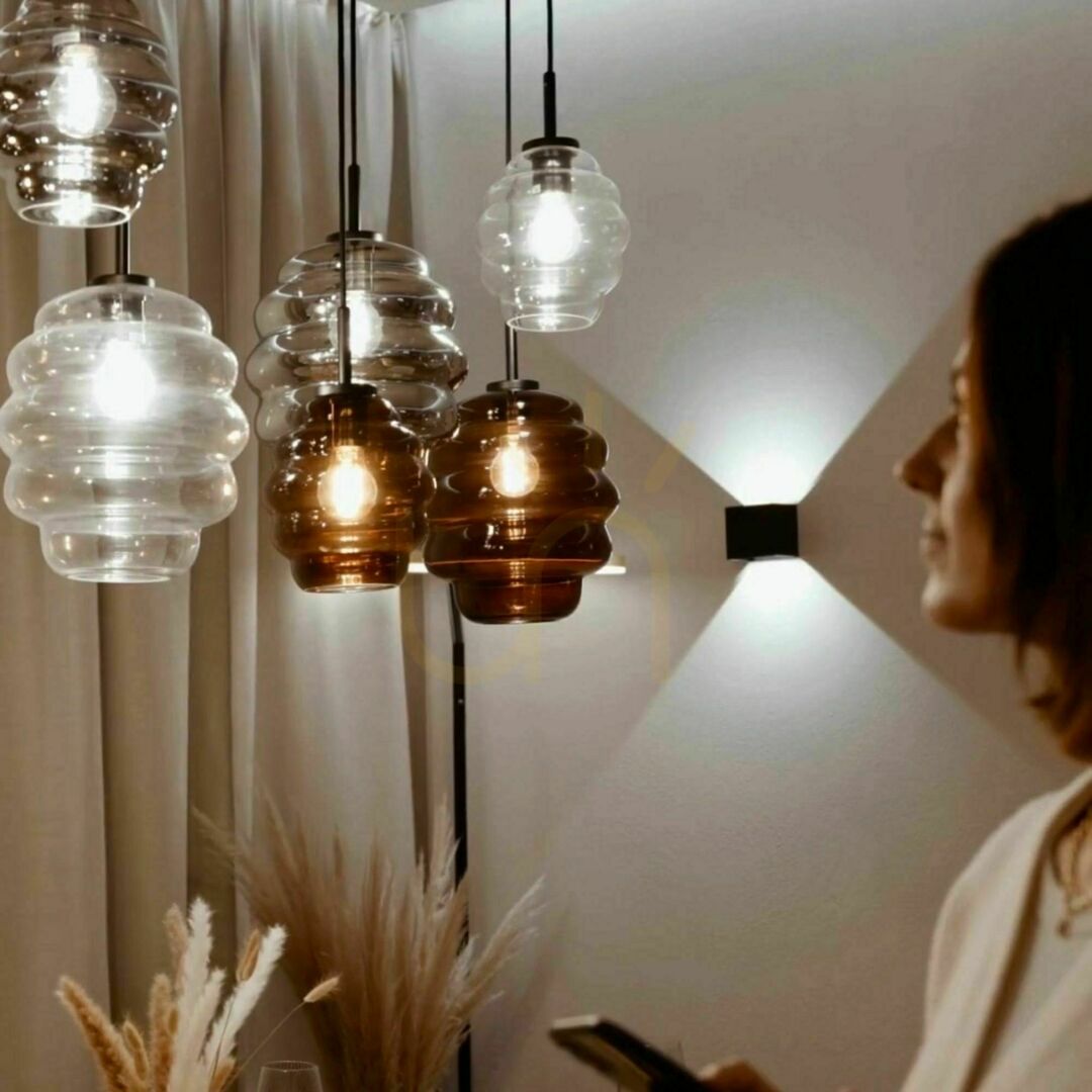 Előadás Függőlámpa s.luce Echos üveg barna E27 modern 18 cm Függőlámpa s.luce Echos üveg barna E27 modern 18 cm