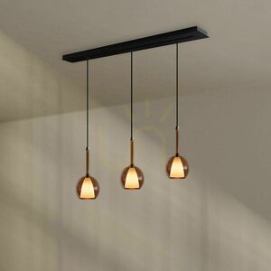 Csillár s.luce Belluna 3-lámpás barna üveg-fém függőlámpa 120 cm 1 Csillár s.luce Belluna 3-lámpás barna üveg-fém függőlámpa 120 cm small 1