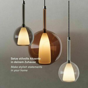 Belluna 3-lámpás függőlámpa füstös üveg, s.luce, E14, 120 cm 12 Belluna 3-lámpás függőlámpa füstös üveg, s.luce, E14, 120 cm small 12