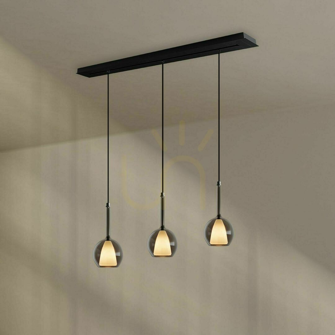 Előnézet Csillár s.luce Belluna 3-lámpás üvegfüggőlámpa átlátszó, 120 cm Csillár s.luce Belluna 3-lámpás üvegfüggőlámpa átlátszó, 120 cm