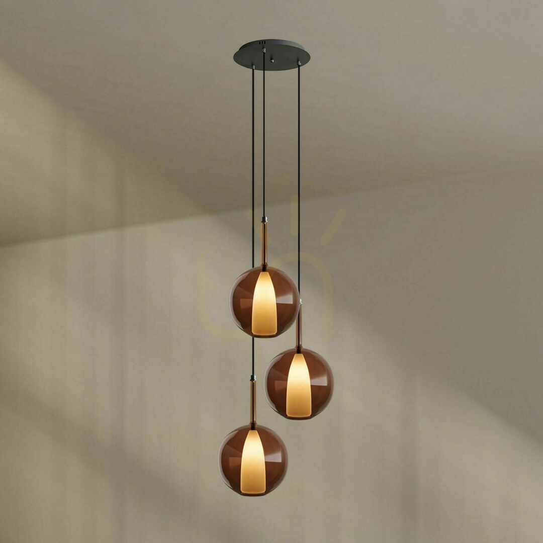 Előnézet s.luce Belluna 3-égős üveg csillár, átlátszó, Ø40 cm, E27, dimmelhető s.luce Belluna 3-égős üveg csillár, átlátszó, Ø40 cm, E27, dimmelhető