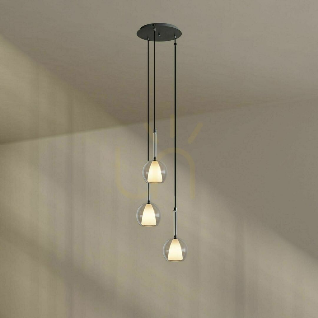Jelölje be Csillár s.luce Belluna 3-égős barna üveg-fém mennyezeti lámpa, Ø40 cm Csillár s.luce Belluna 3-égős barna üveg-fém mennyezeti lámpa, Ø40 cm