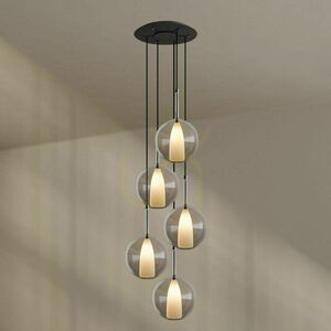 Csillár s.luce Belluna 5-lámpás üveg galérialámpa Ø60 cm 9 Csillár s.luce Belluna 5-lámpás üveg galérialámpa Ø60 cm small 9