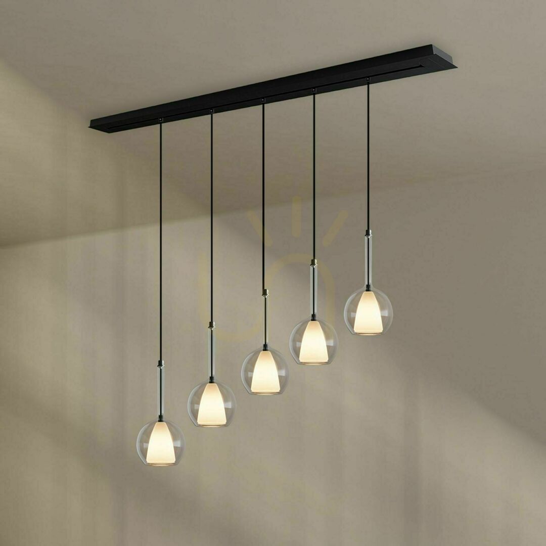 Előnézet Csillár s.luce Belluna 5 lámpás füstös üveg függőlámpa E14 Csillár s.luce Belluna 5 lámpás füstös üveg függőlámpa E14