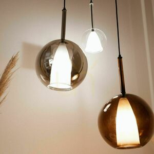 Csillár s.luce Belluna 3-lámpás átlátszó üveg-fém E14/E27 modern röviden small 11