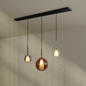 Csillár s.luce Belluna 3-lámpás átlátszó üveg-fém E14/E27 modern röviden small 4