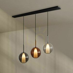 Csillár s.luce Belluna 3-lámpás barna üveg-fém modern E27 24 cm, dimmelhető 10 Csillár s.luce Belluna 3-lámpás barna üveg-fém modern E27 24 cm, dimmelhető small 10