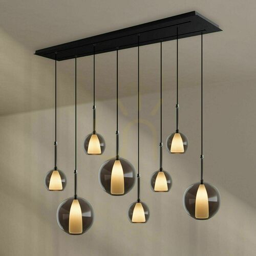 Jelölje be Csillár s.luce Belluna füstös üveg 8 karos függőlámpa 160 cm