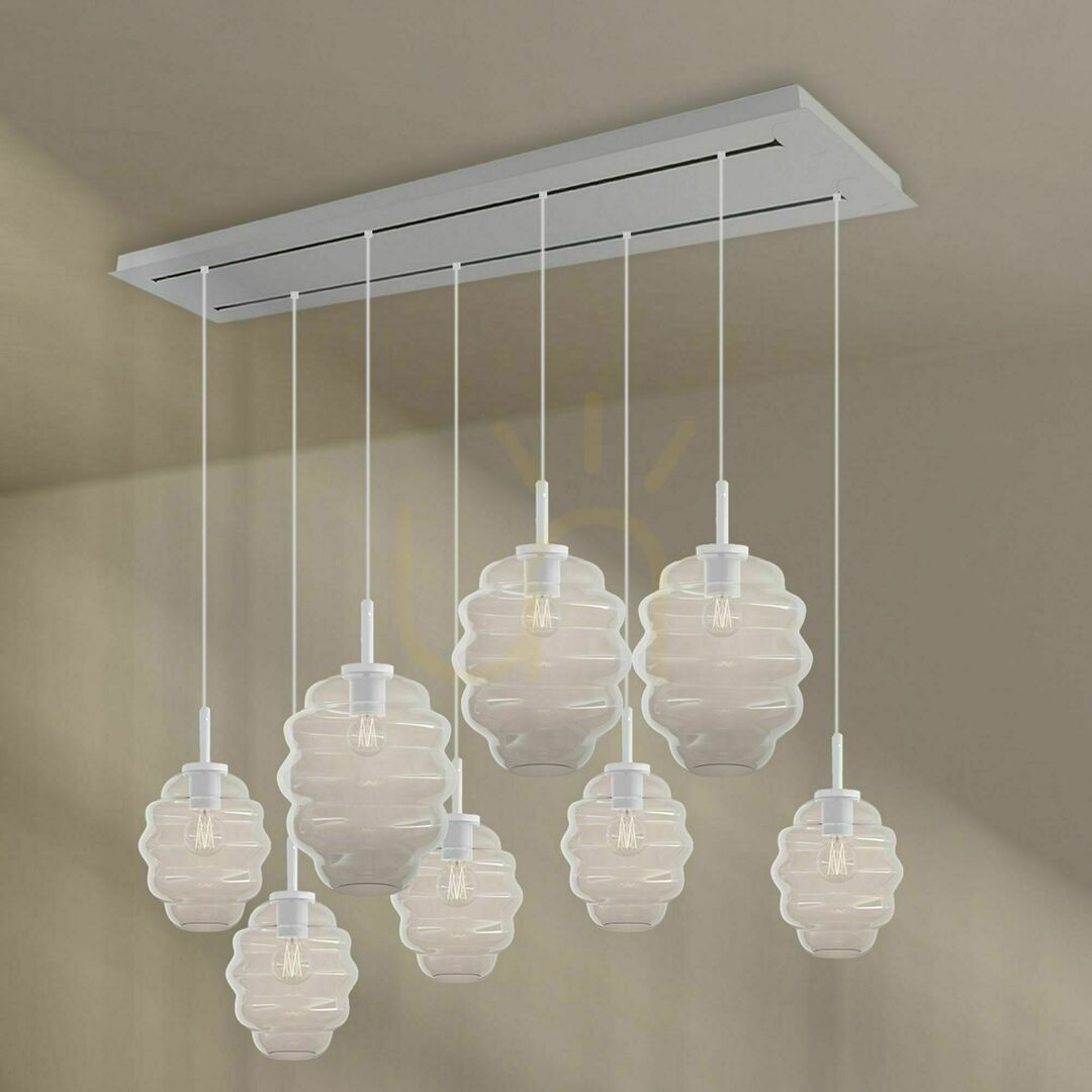 Előadás s.luce Echos 8 karos csillár, üveg-fém, átlátszó, Ø18/25 cm s.luce Echos 8 karos csillár, üveg-fém, átlátszó, Ø18/25 cm