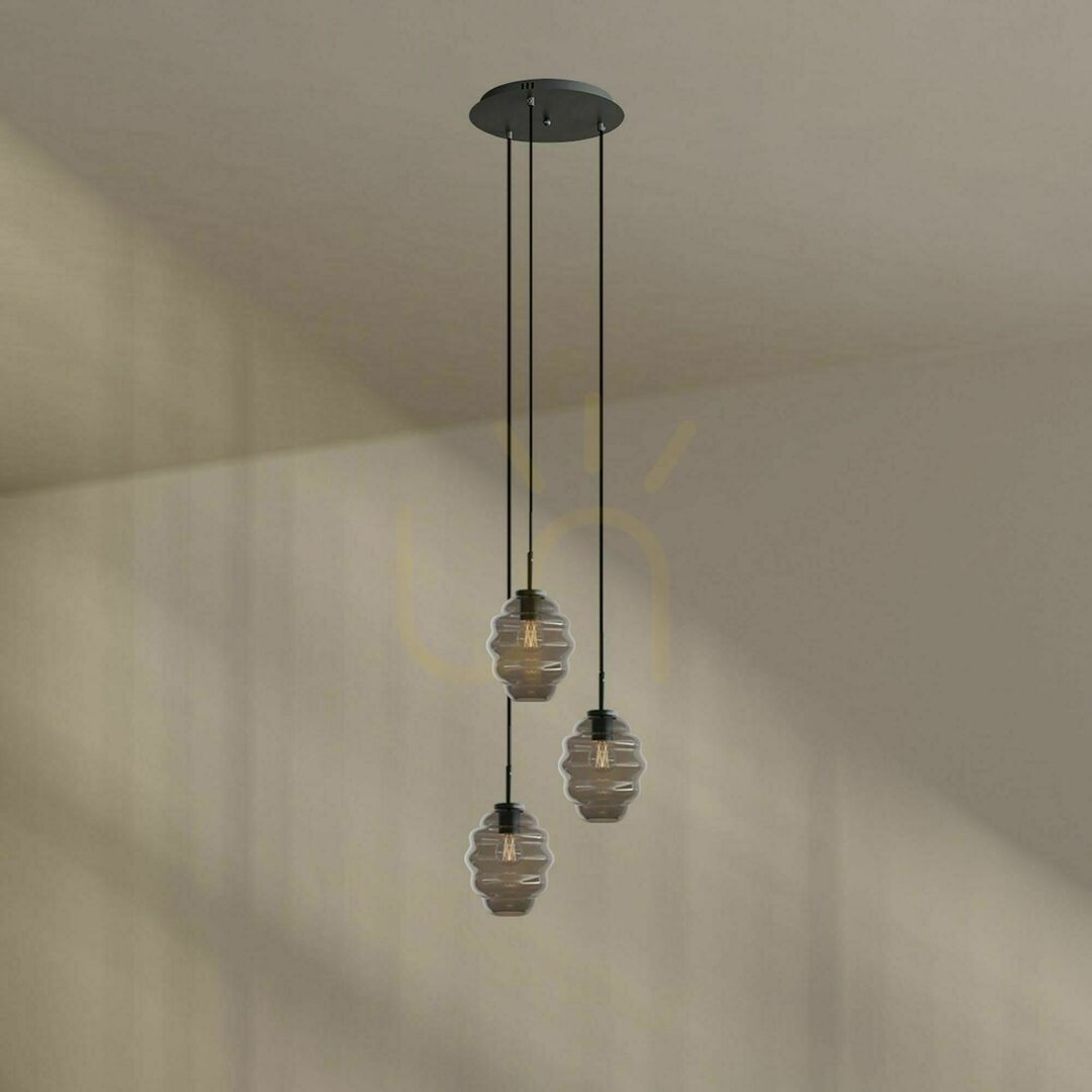 Előnézet Csillár s.luce Echos 3 karos galériavilágító, Ø40 cm, 18 cm mennyezeti rögzítéssel Csillár s.luce Echos 3 karos galériavilágító, Ø40 cm, 18 cm mennyezeti rögzítéssel