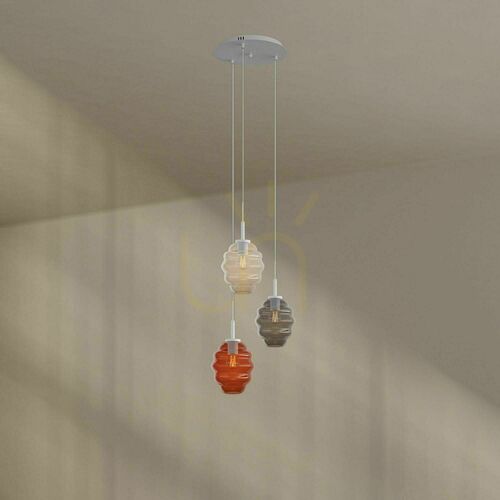 Jelölje be Csillár s.luce Echos 3 karos galériavilágító, Ø40 cm, 18 cm mennyezeti rögzítéssel