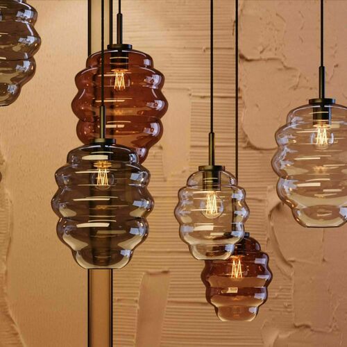 Jelölje be Csillár s.luce Echos 5 karos függőlámpa üveg fém átlátszó, 18/25 cm