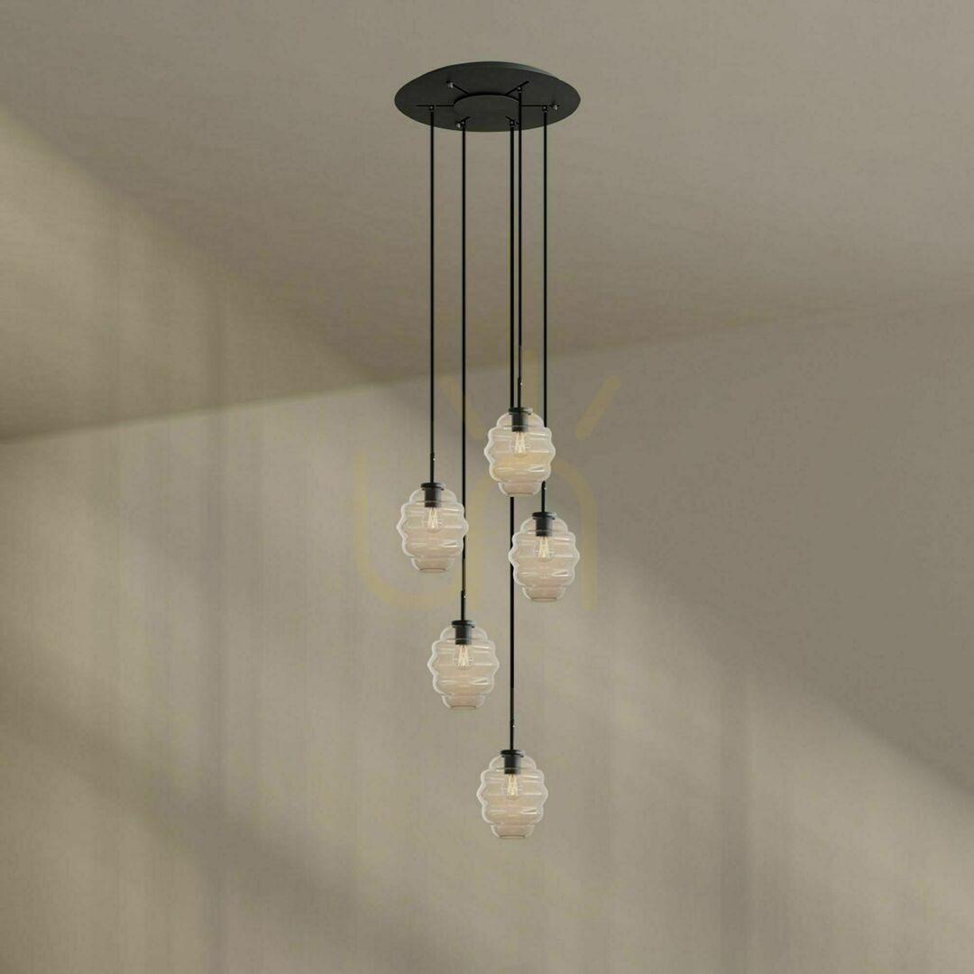 Kijelző Csillár s.luce Echos 5 karos galériavilágító üveg átlátszó Ø 60 cm Csillár s.luce Echos 5 karos galériavilágító üveg átlátszó Ø 60 cm