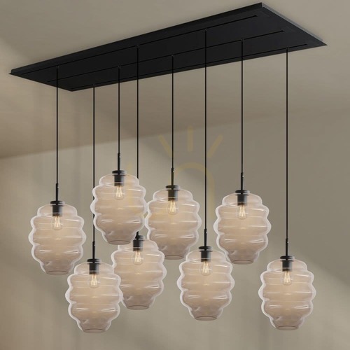 Jelölje be Csillár s.luce Echos 8 karos üveg felfüggesztés Ø25 cm átlátszó