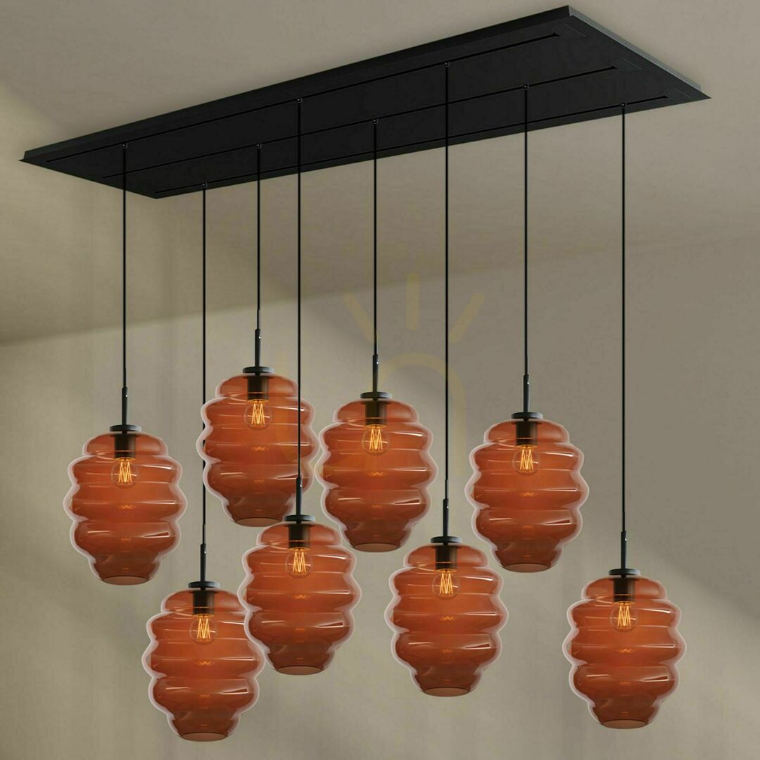 Kilátás s.luce Echos 8 karos üveg csillár Ø25 cm átlátszó, modern, E27 s.luce Echos 8 karos üveg csillár Ø25 cm átlátszó, modern, E27