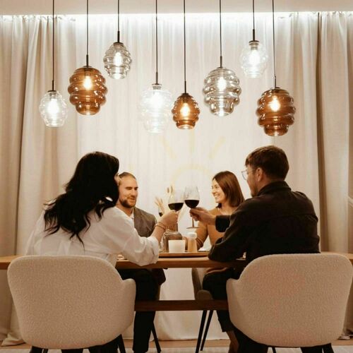 Jelölje be s.luce Echos 8 karos csillár Ø 25 cm, 3 soros, sokszínű, minimalista