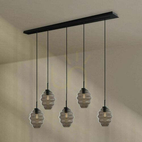 Jelölje be Csillár s.luce Echos 5-lámpás fekete üveg-fém 18 cm műanyag modern