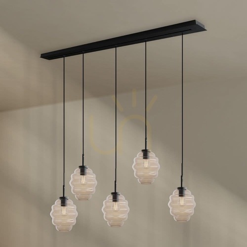 Jelölje be Csillár s.luce Echos 5-ágú üveg átlátszó 18 cm E27 modern étkezőhöz