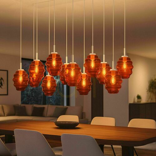 Jelölje be Csillár s.luce Echos 12 karos étkezői lámpa üveg, Ø18 cm, 200 cm, E27