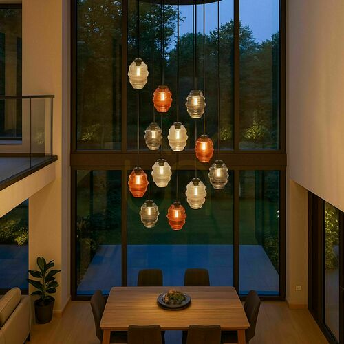 Jelölje be Csillár s.luce Echos 12 karos galériavilágító Ø 80 cm modern