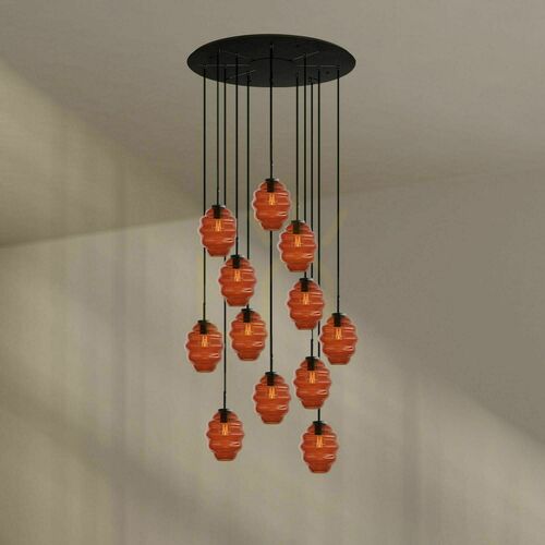 Jelölje be Csillár s.luce Echos 12 karos barna üveg fém Ø80 cm adagolás